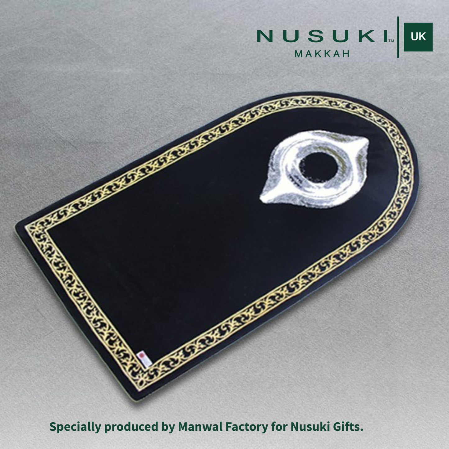 Round Black Stone Prayer Mat