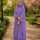 Premium Free Size 2 Piece Jilbab Set | Modest Muslim Khimar & Skirt with Side Pocket