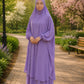 Premium Free Size 2 Piece Jilbab Set | Modest Muslim Khimar & Skirt with Side Pocket