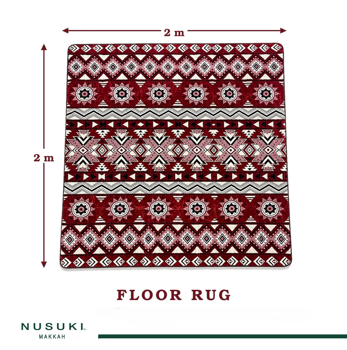 Nusuki Luxury Traditional Majlis Seating Set – 9 Piece Arabian Floor Seating Set