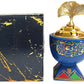 Luxury Arabic Calligraphy Incense & Oud Burner – Blue & Gold