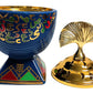 Luxury Arabic Calligraphy Incense & Oud Burner – Blue & Gold
