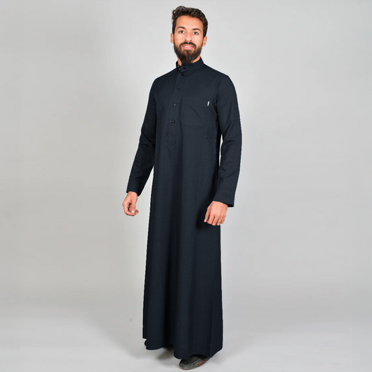Nusuki Winter Thobe - Dark Blue