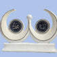 Islamic decorative model Allah Muhammad names in dual crescent design
