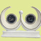 Islamic decorative model Allah Muhammad names in dual crescent design