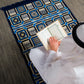 Minwal Al Mutamayiza XL Blue Prayer Mat – Salah Rug for Men & Women