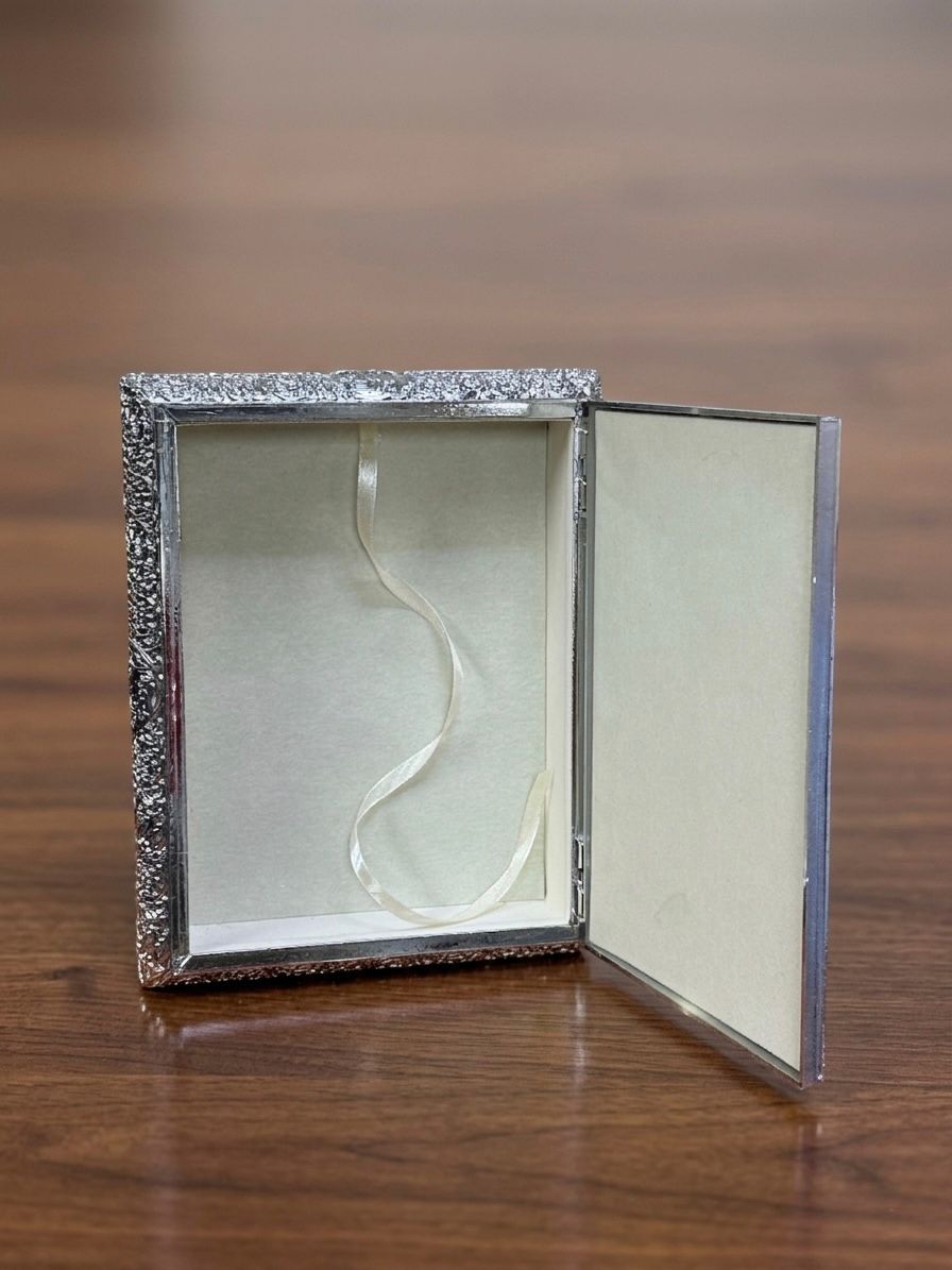 Luxury Silver Quran Box Mirror Finish Ornate Islamic Storage Case Large Gift
