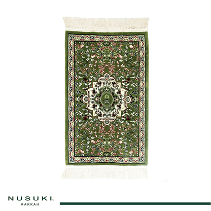 Al Rawda Premium Prayer Mat Green with Handbag