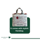 Al Rawdha Al Sharifa Prayer Mat - Red with Handbag