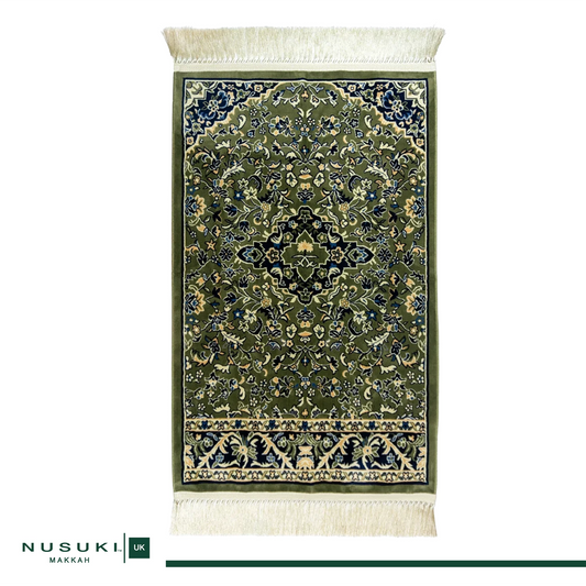 Rawdat Al-Haramain Premium Prayer Mat with Handbag