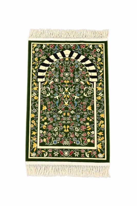 Al Rawda Al Mubarakah Luxury Prayer Mat with Handbag