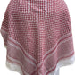 Nusuki Men’s Red Palestinian Scarf – X-Large Keffiyeh | Traditional Shemagh Wrap