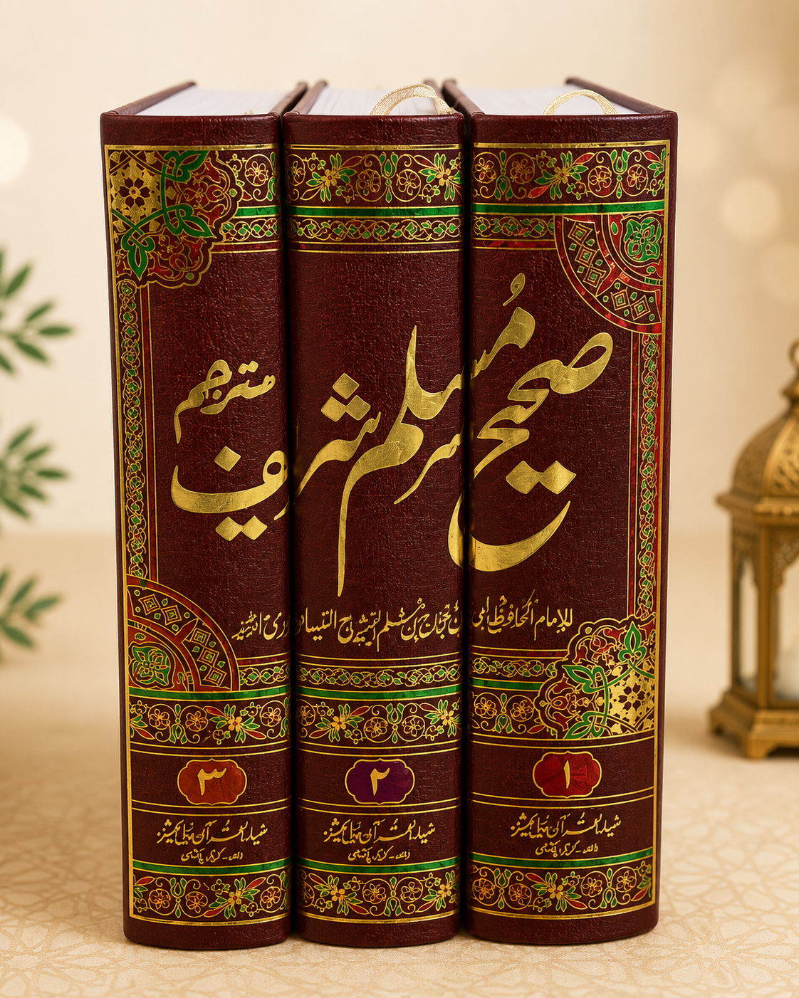 Sahih Muslim Sharif Complete 3 Volume Urdu Set Hardcover Islamic Hadith Books