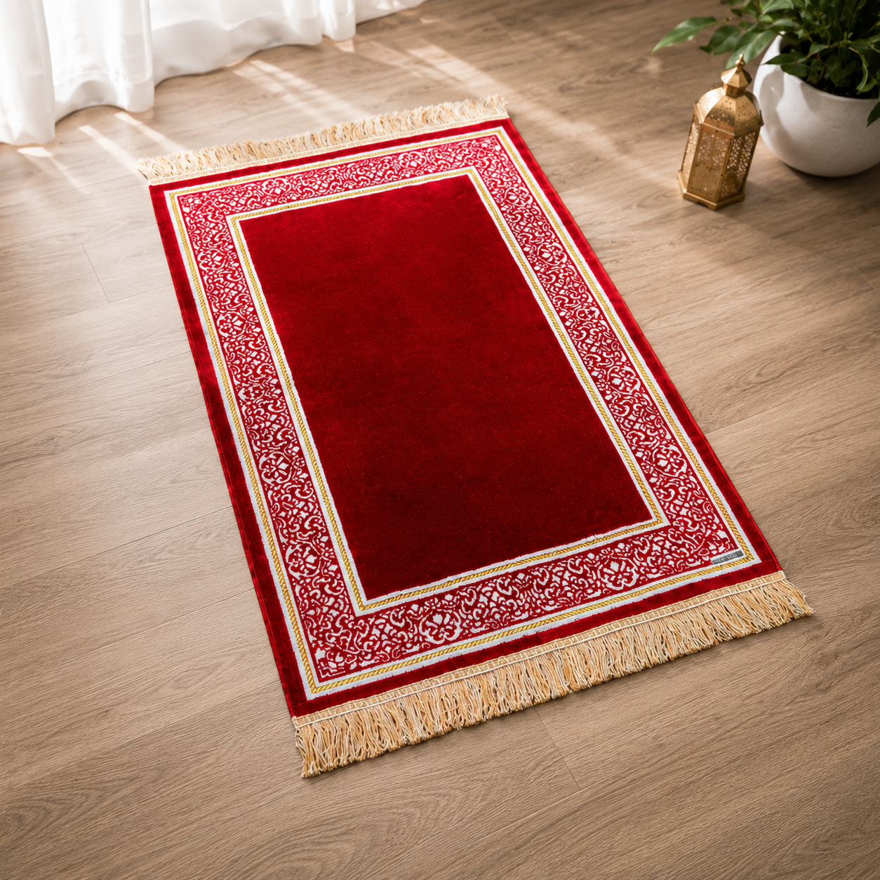 Sidrat Al Muntaha Velvet Prayer Mat by Nusuki | Premium Islamic Prayer Rug