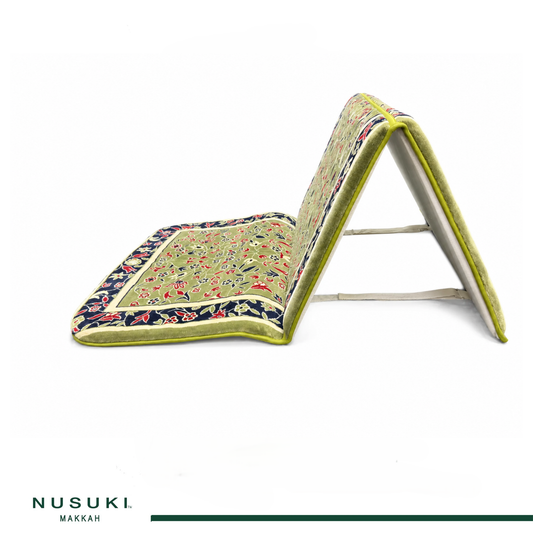 Premium Rawdah Mubarakah Large - Foldable Prayer Mat with Backrest Support