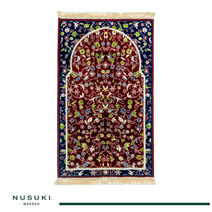 Al Rawdha Modern Prayer mat With Matching Handbag - Islamic Rug Sajjada Sajada Janamaz Musalla