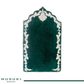 Minwal Modern Padded Prayer Mat Arched Green with Handbag
