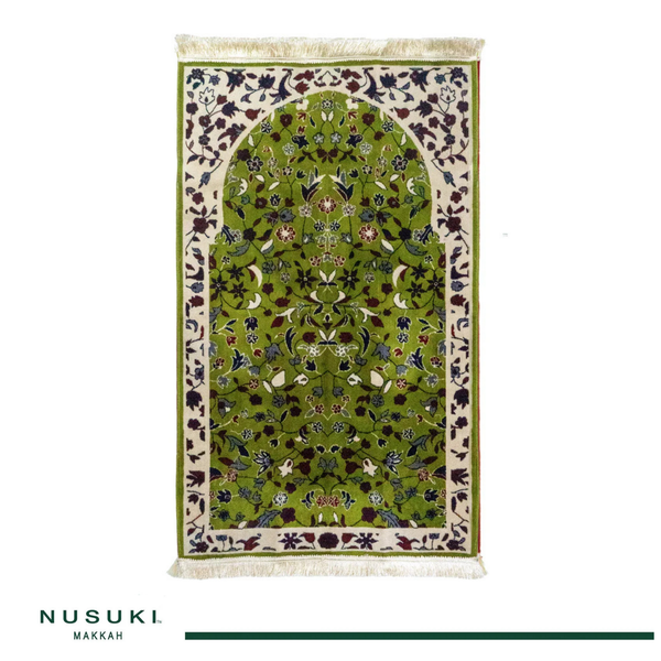 Al Rawdha Modern Prayer mat With Matching Handbag - Islamic Rug Sajjada Sajada Janamaz Musalla