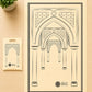 Minwal Non-Woven Travel Prayer Mat with Matching Carry Pouch