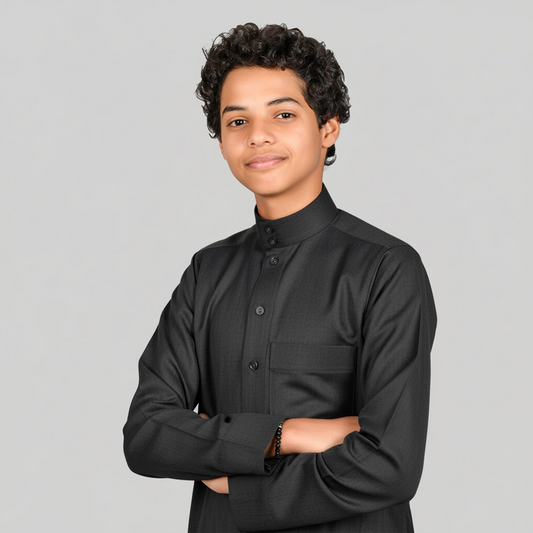 Kids Winter Thobe - Black