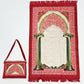 Classic Travel Prayer Mat with Carry Pouch D-1  - Lightweight Foldable Islamic Rug Sajjada Sajada Musalla Janamaz