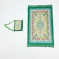 Classic Travel Prayer Mat with Carry Pouch D-2  - Lightweight Foldable Islamic Rug Sajjada Sajada Musalla Janamaz
