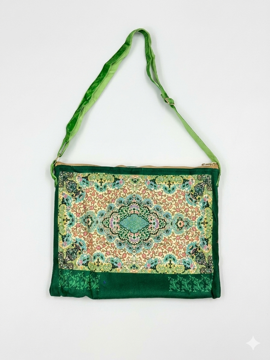 Classic Travel Prayer Mat with Carry Pouch D-2  - Lightweight Foldable Islamic Rug Sajjada Sajada Musalla Janamaz