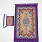 Classic Travel Prayer Mat with Carry Pouch D-2  - Lightweight Foldable Islamic Rug Sajjada Sajada Musalla Janamaz
