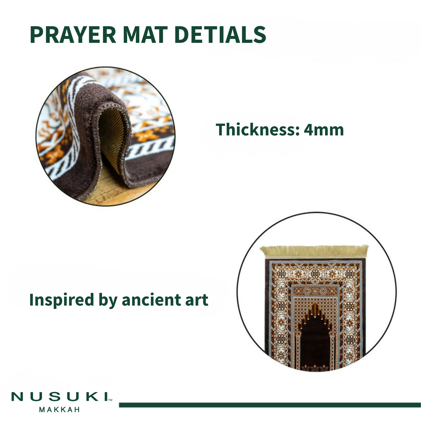 Al-Fusaifesa Prayer Mat Brown