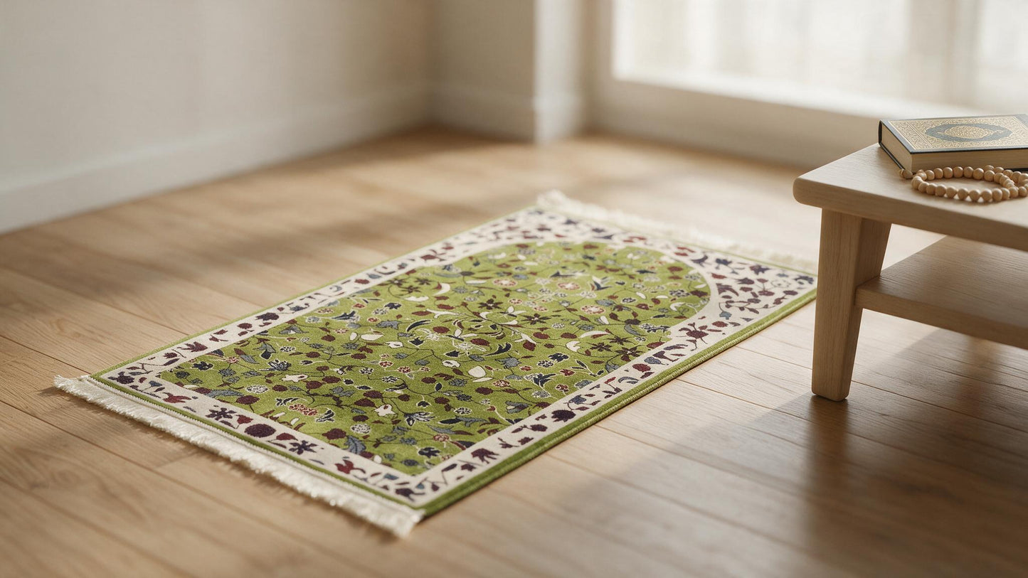Al Rawdha Modern Prayer mat With Matching Handbag