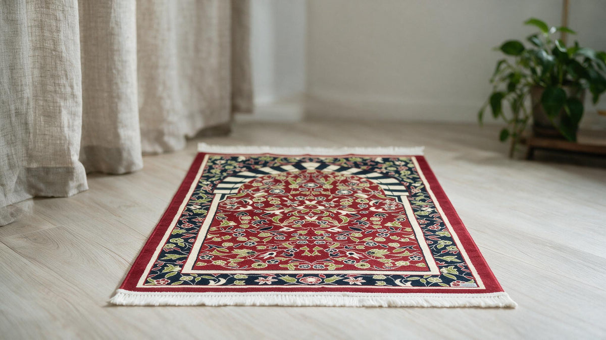 Al Rawdha Al Mubaraka Prayer Mat with Handbag
