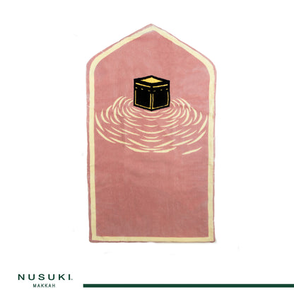 Alkabah Modern Padded Prayer Mat arched with Handbag