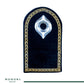 Round Black Stone Prayer Mat