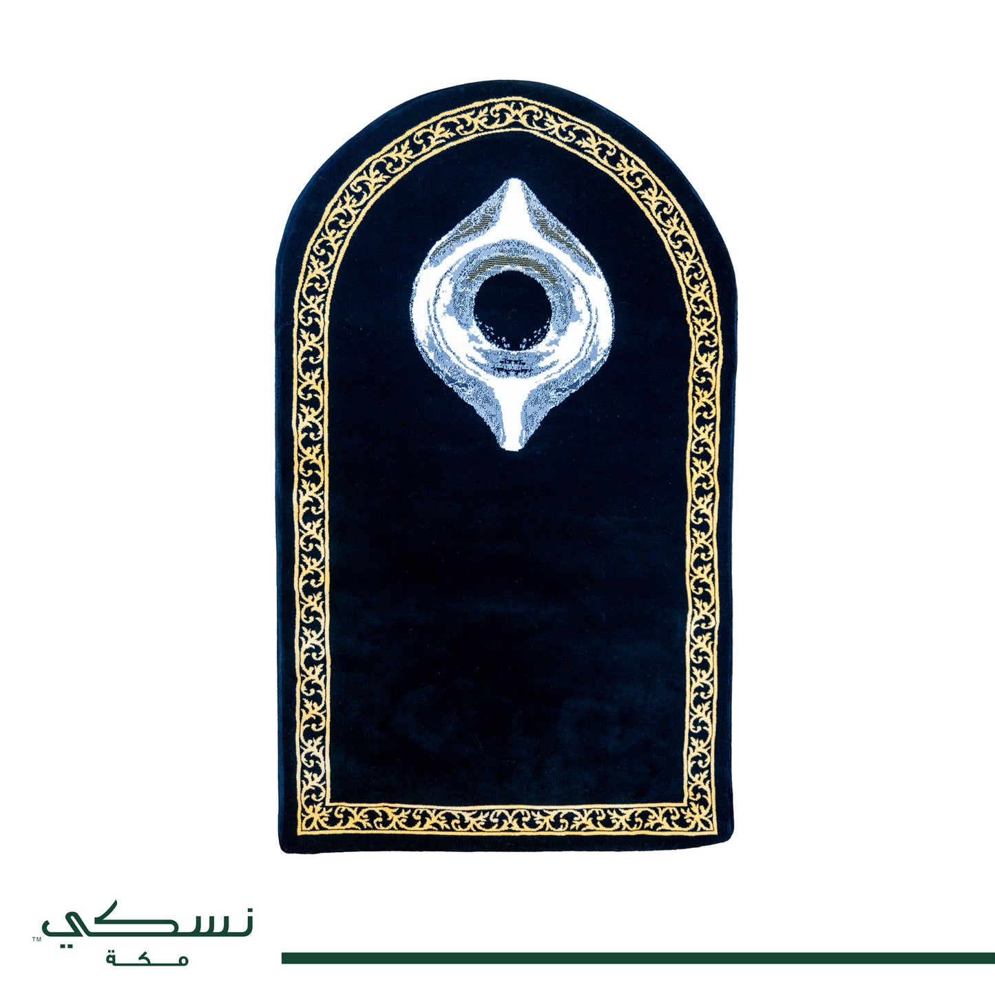 Round Black Stone Prayer Mat