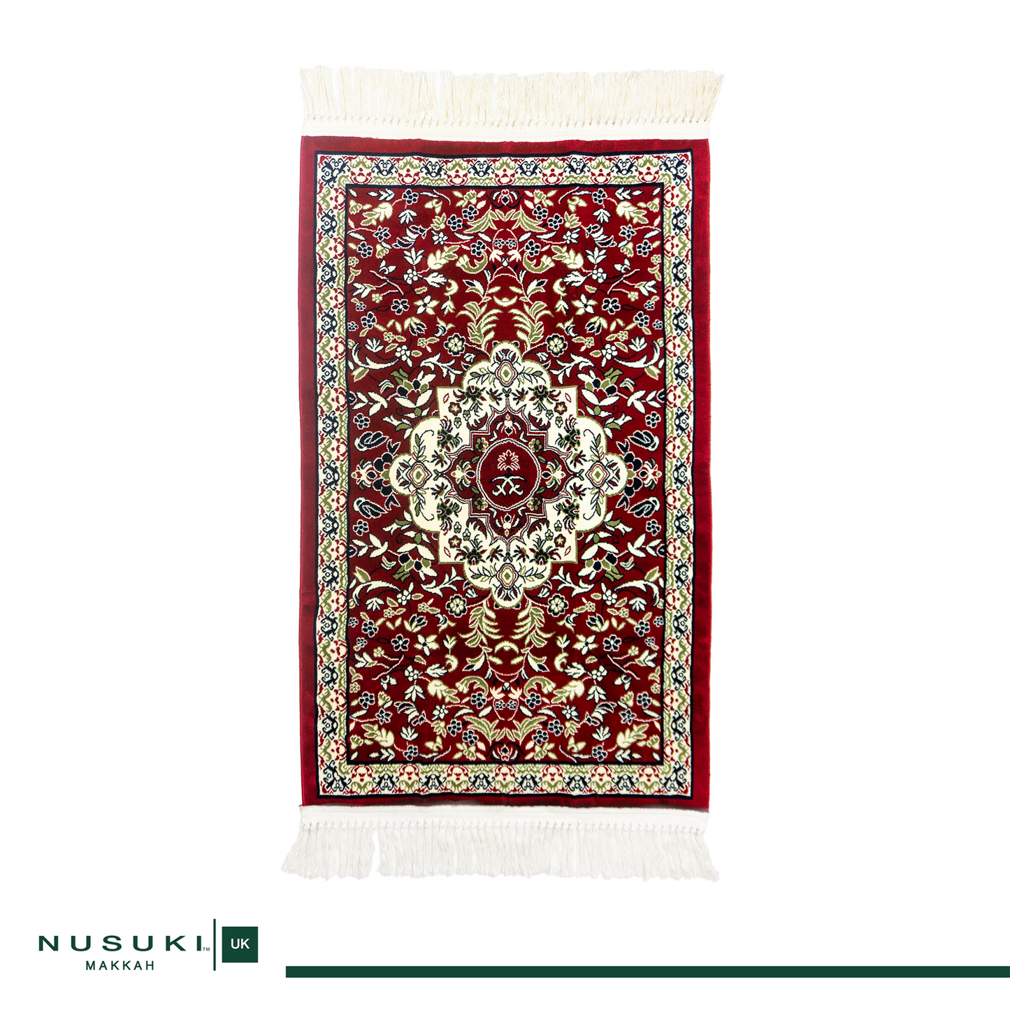 Al Rawda Premium Prayer Mat Green with Handbag
