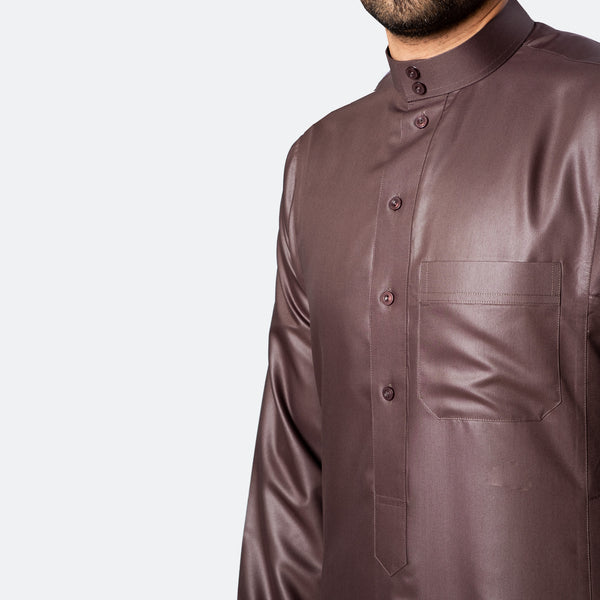 Nusuki Classic Premium Thobe Dark Brown