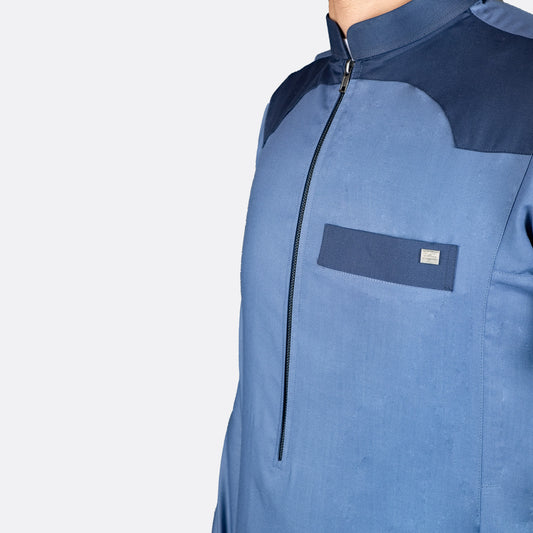 Modern Casual Thobe blue