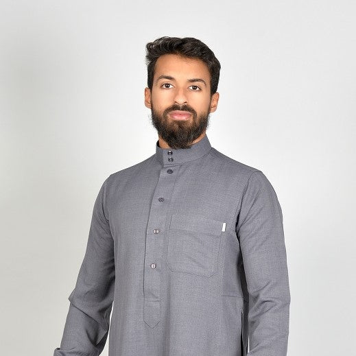 Nusuki Winter Thobe - Grey